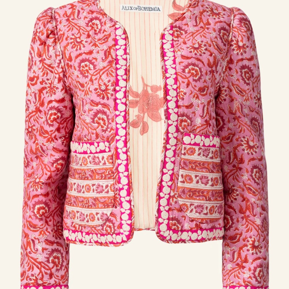 Alix of Bohemia Pink Hydrenga Jacket NWT
